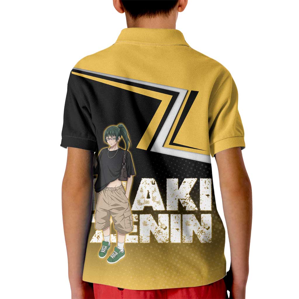 Maki Zenin Kid Polo Shirt Jujutsu Kaisen Streetwear Style