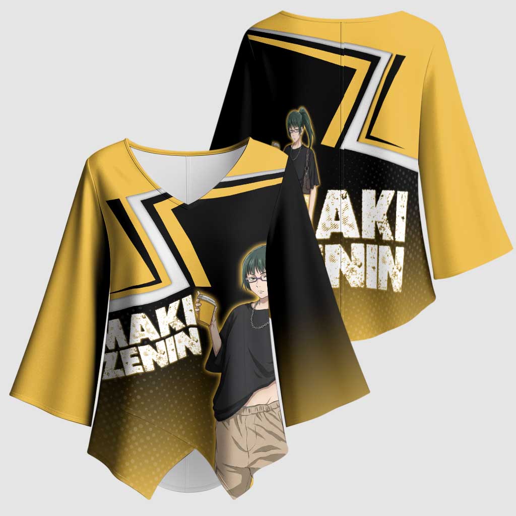Maki Zenin Kimono Sleeve Blouse Jujutsu Kaisen Streetwear Style