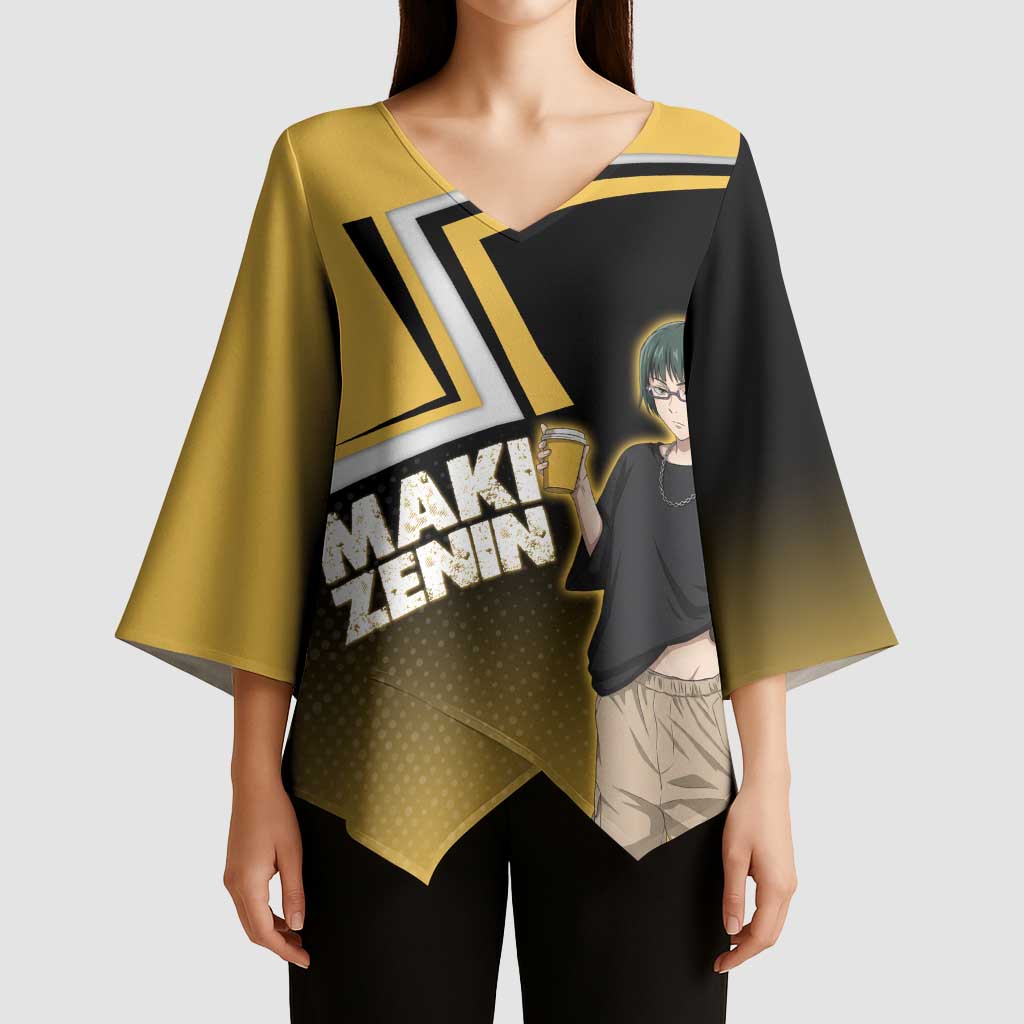 Maki Zenin Kimono Sleeve Blouse Jujutsu Kaisen Streetwear Style