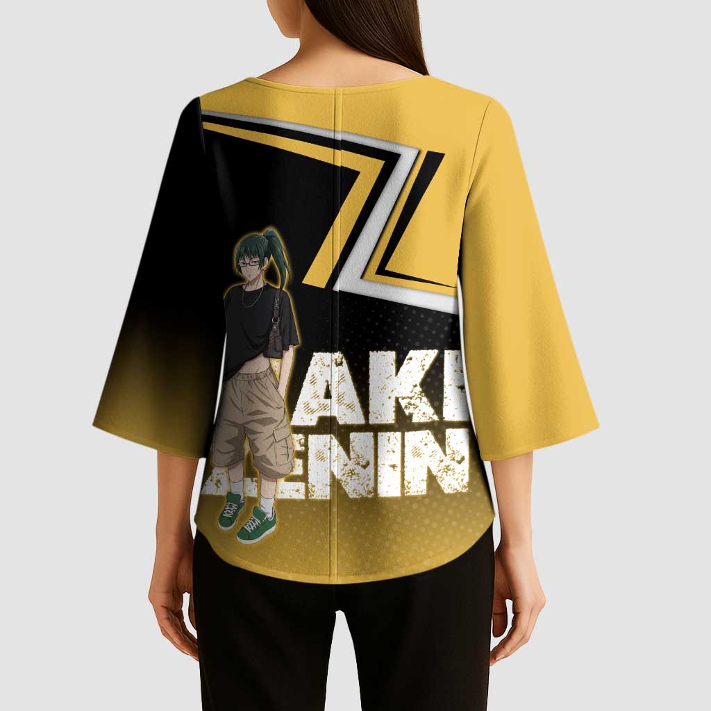 Maki Zenin Kimono Sleeve Blouse Jujutsu Kaisen Streetwear Style