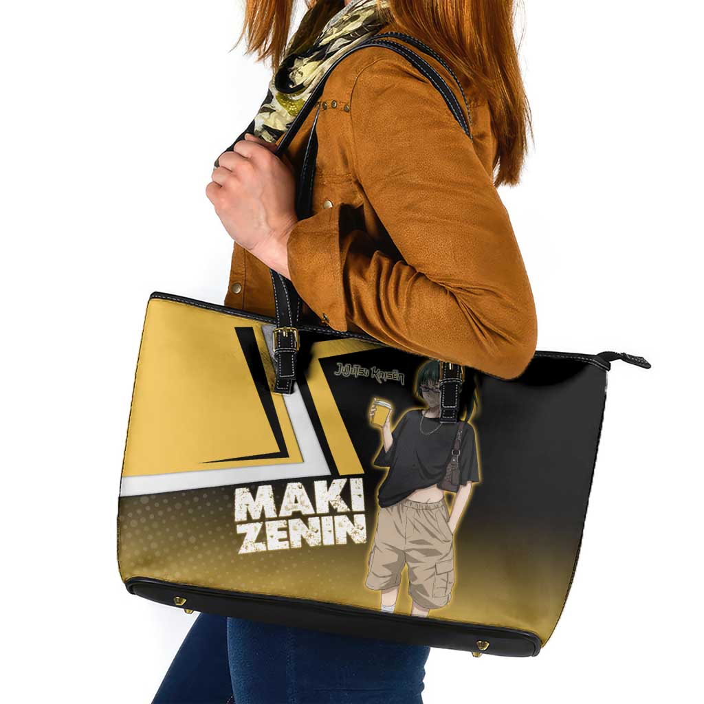 Maki Zenin Leather Tote Bag Jujutsu Kaisen Streetwear Style