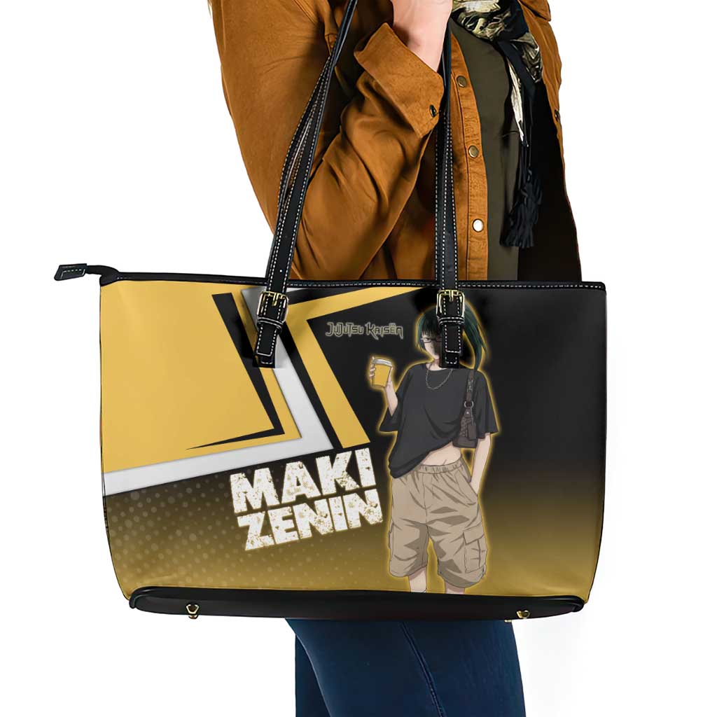 Maki Zenin Leather Tote Bag Jujutsu Kaisen Streetwear Style