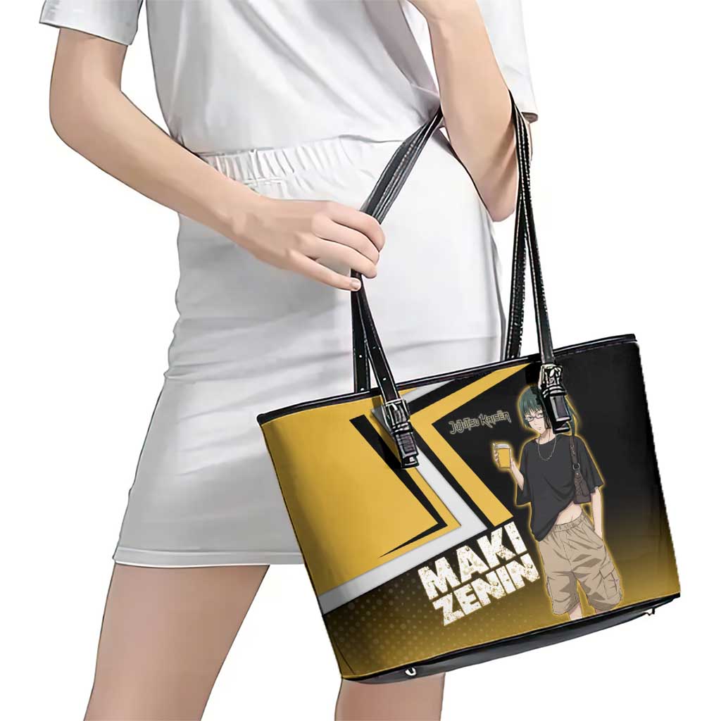 Maki Zenin Leather Tote Bag Jujutsu Kaisen Streetwear Style