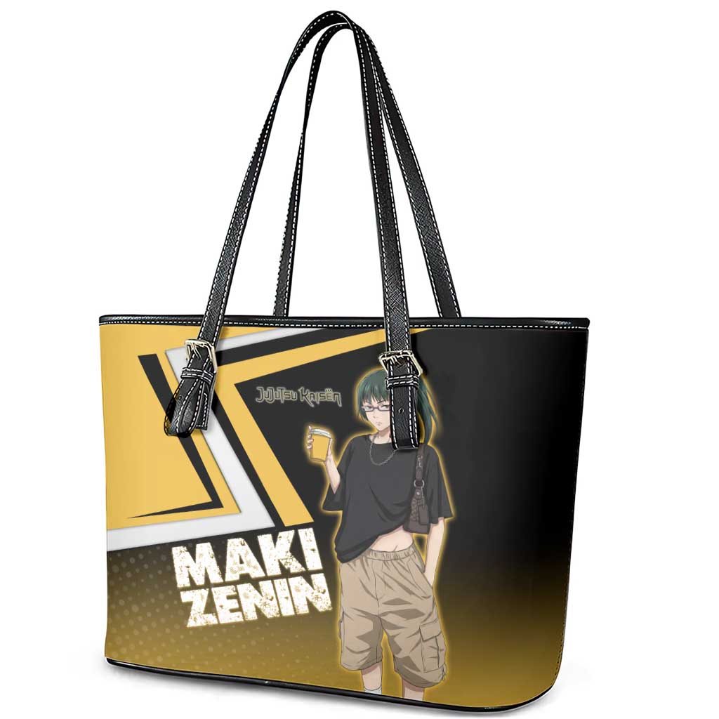 Maki Zenin Leather Tote Bag Jujutsu Kaisen Streetwear Style