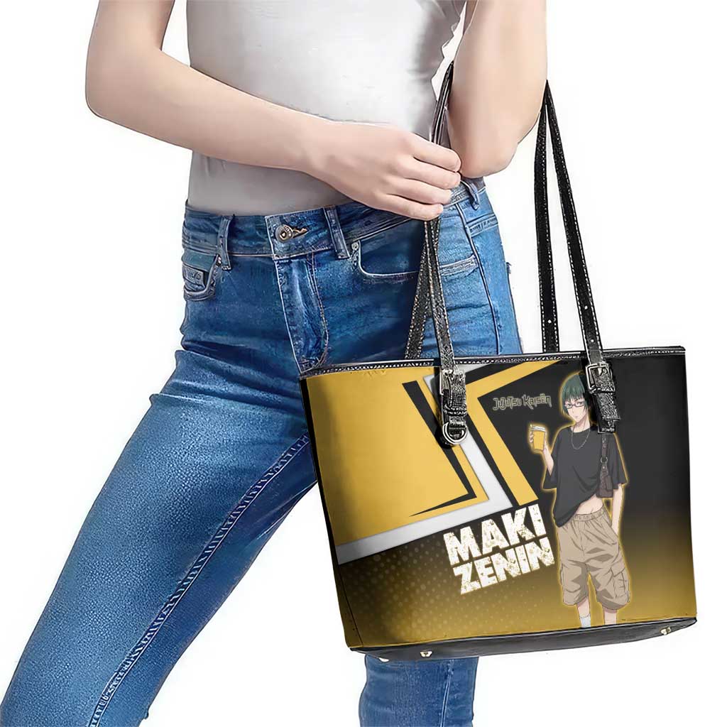 Maki Zenin Leather Tote Bag Jujutsu Kaisen Streetwear Style
