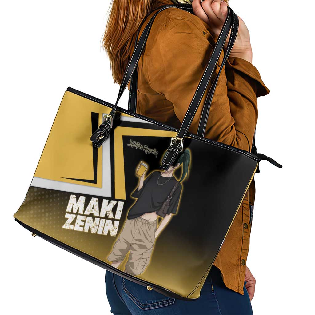 Maki Zenin Leather Tote Bag Jujutsu Kaisen Streetwear Style