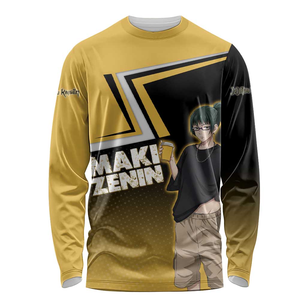 Maki Zenin Long Sleeve Shirt Jujutsu Kaisen Streetwear Style
