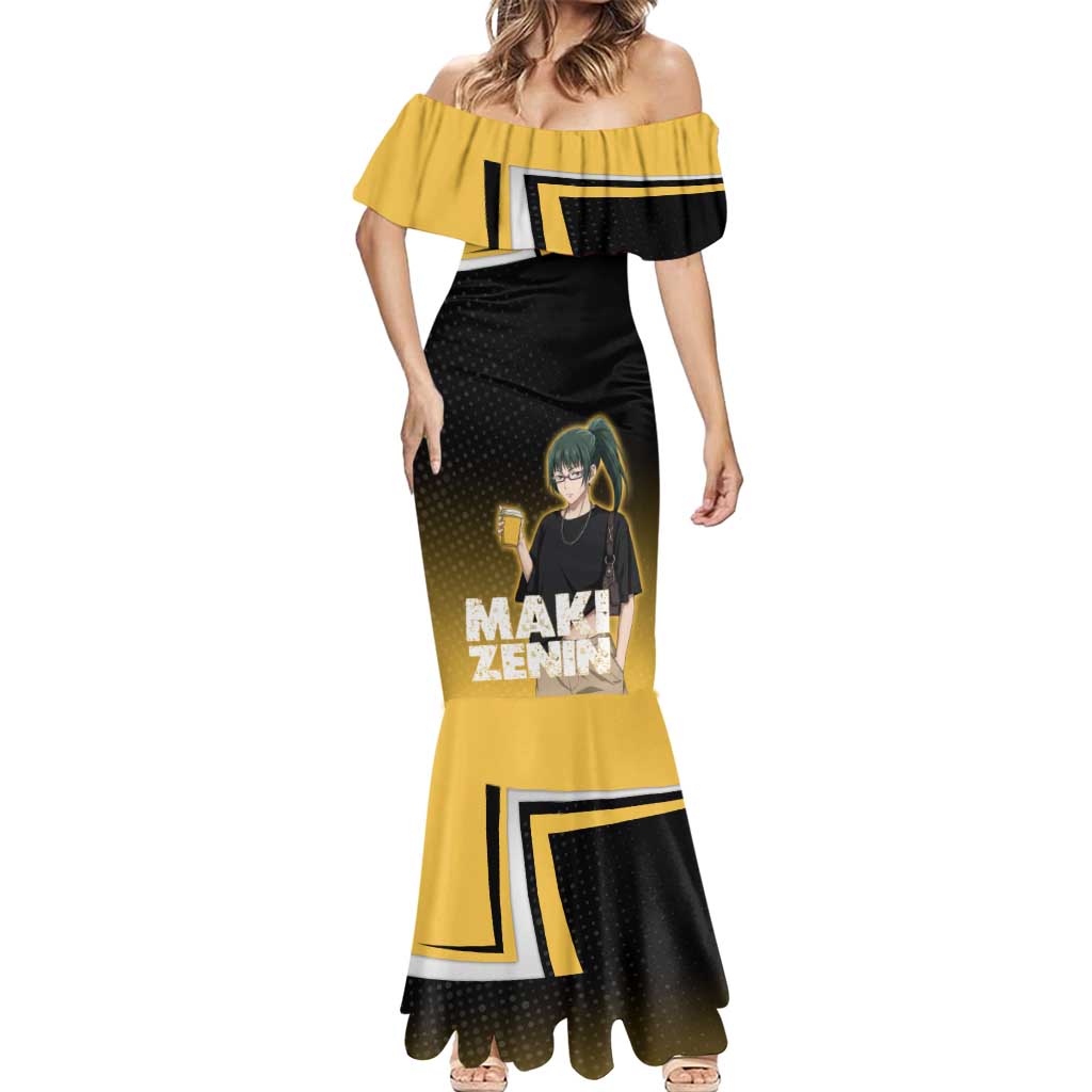 Maki Zenin Mermaid Dress Jujutsu Kaisen Streetwear Style