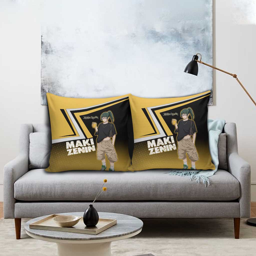 Maki Zenin Pillow Cover Jujutsu Kaisen Streetwear Style