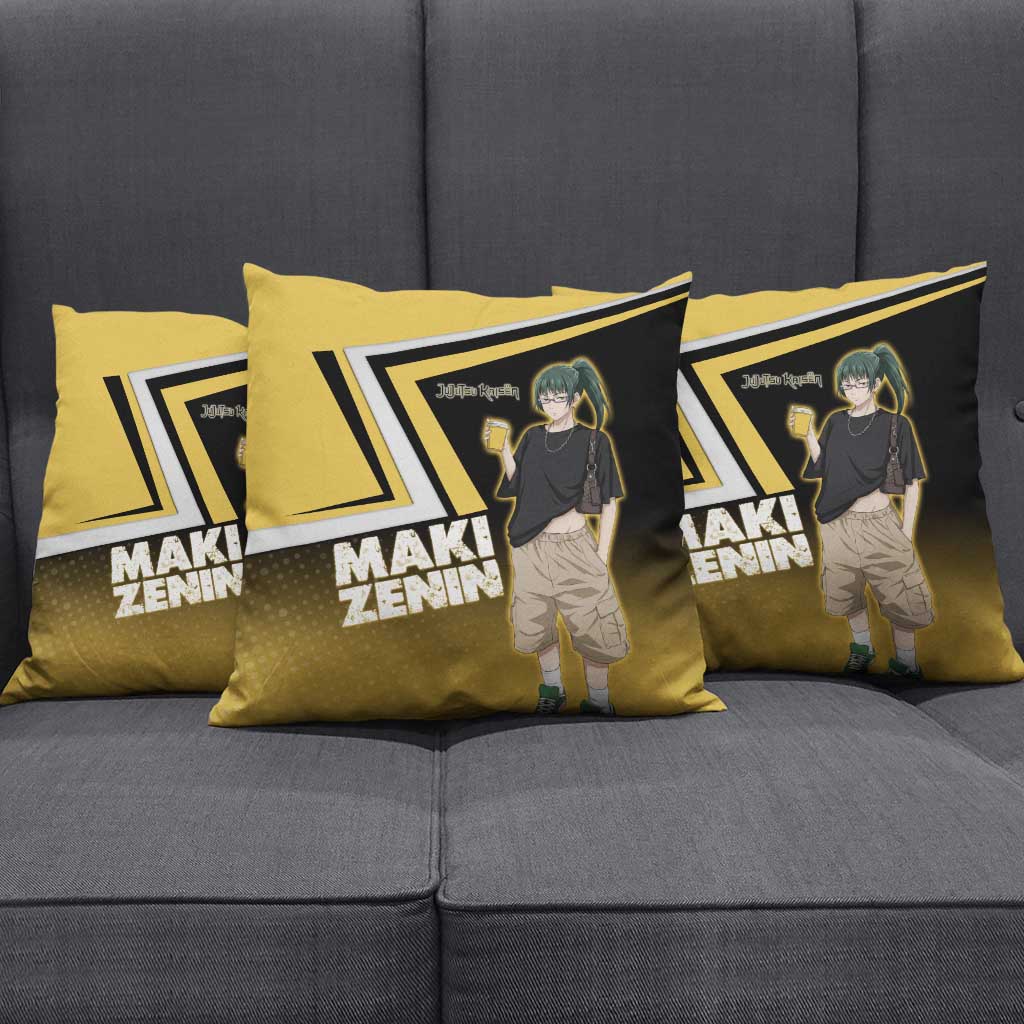 Maki Zenin Pillow Cover Jujutsu Kaisen Streetwear Style