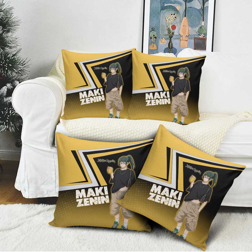 Maki Zenin Pillow Cover Jujutsu Kaisen Streetwear Style