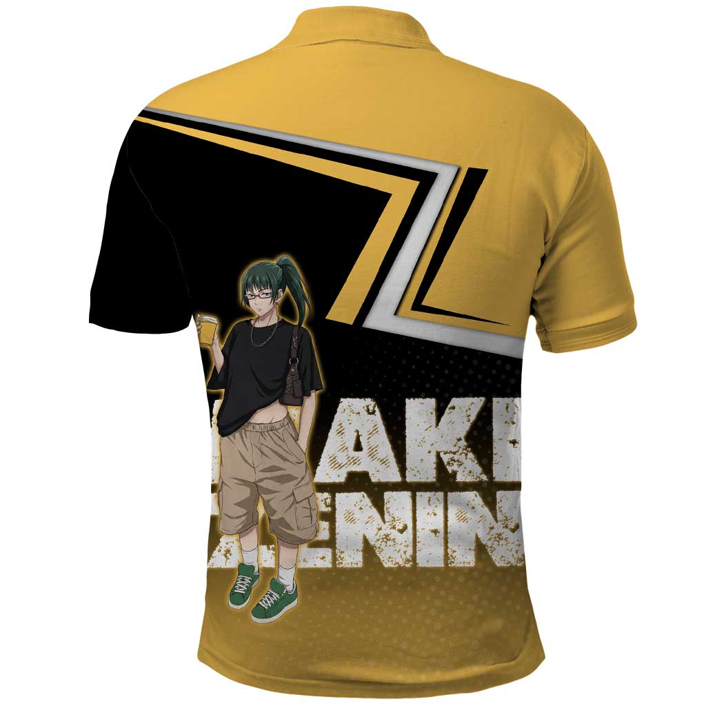 Maki Zenin Polo Shirt Jujutsu Kaisen Streetwear Style