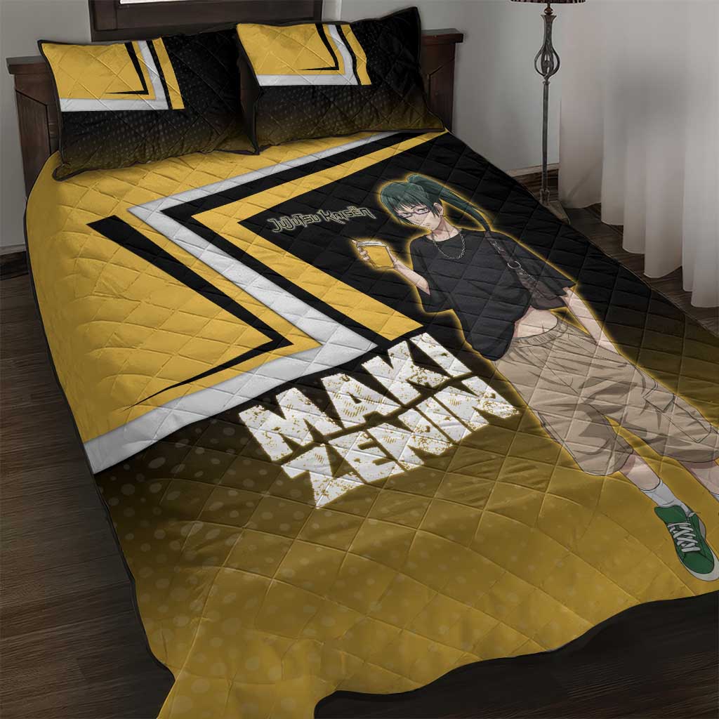 Maki Zenin Quilt Bed Set Jujutsu Kaisen Streetwear Style