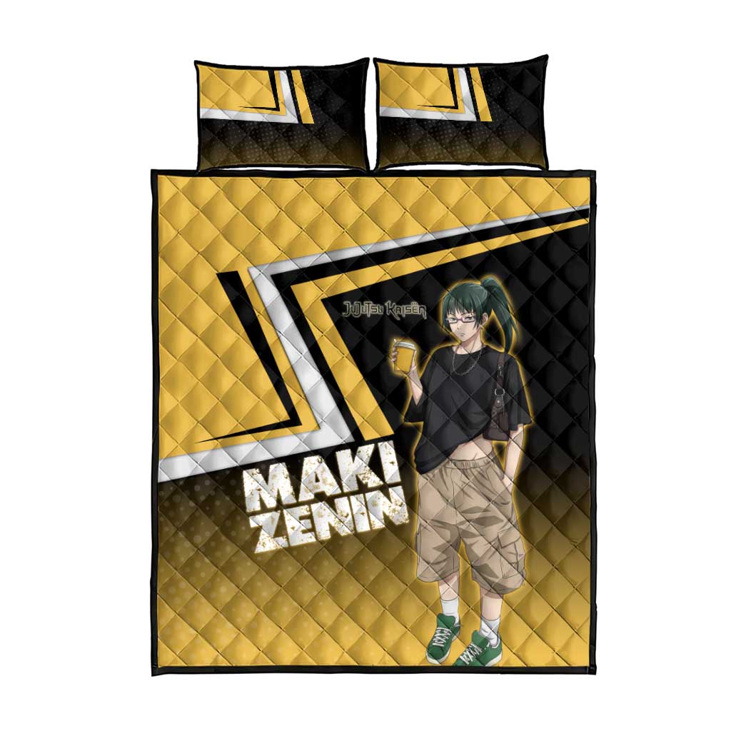 Maki Zenin Quilt Bed Set Jujutsu Kaisen Streetwear Style