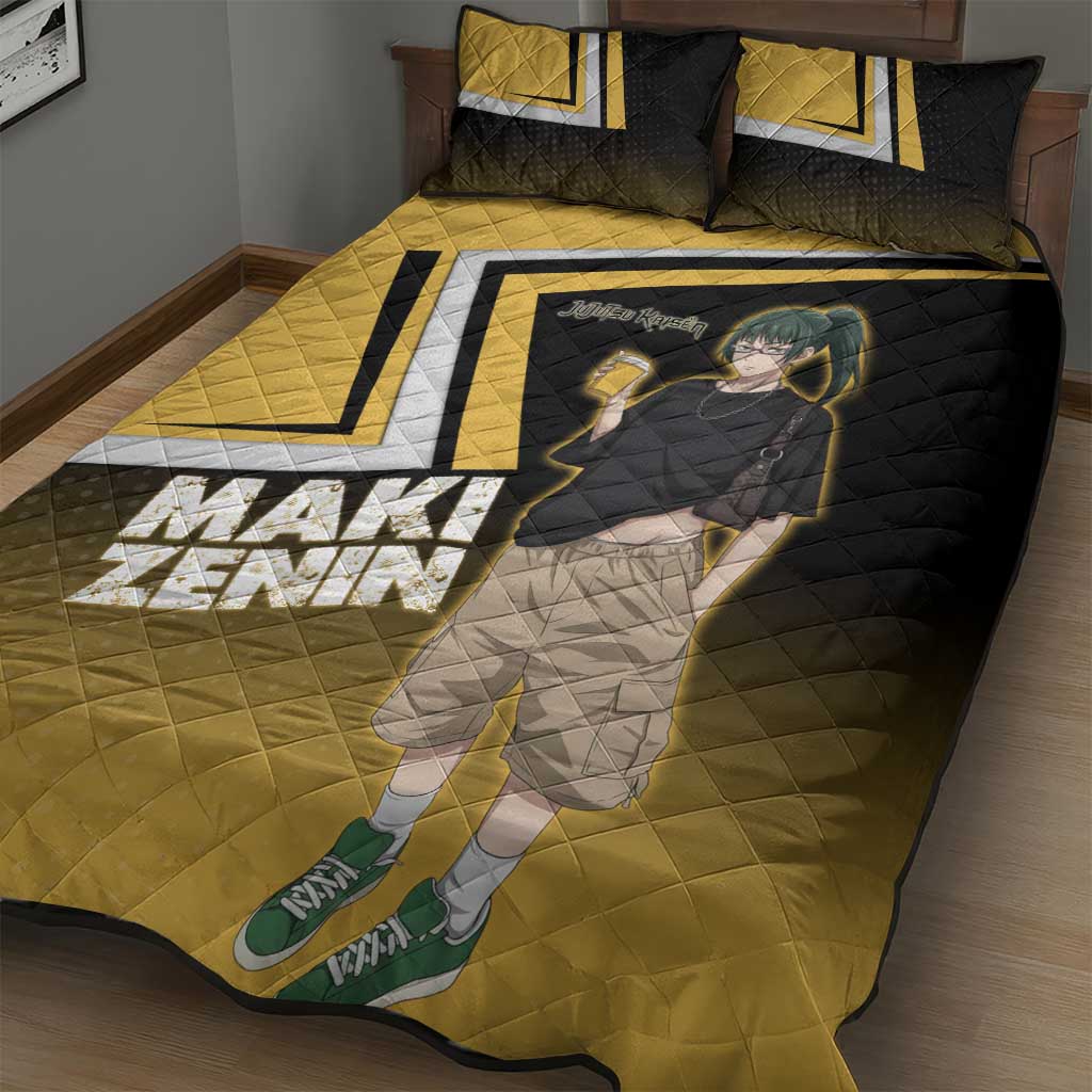 Maki Zenin Quilt Bed Set Jujutsu Kaisen Streetwear Style