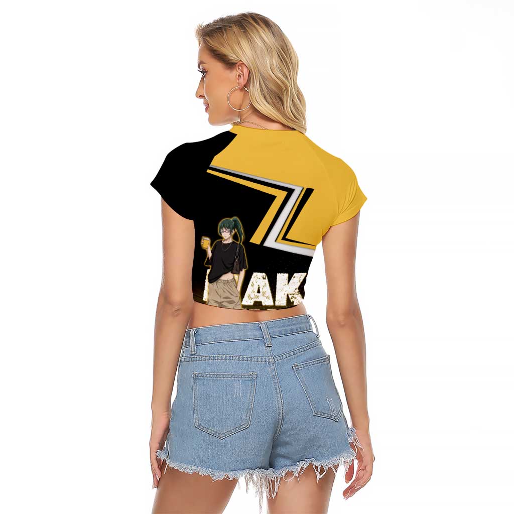 Maki Zenin Raglan Cropped T Shirt Jujutsu Kaisen Streetwear Style