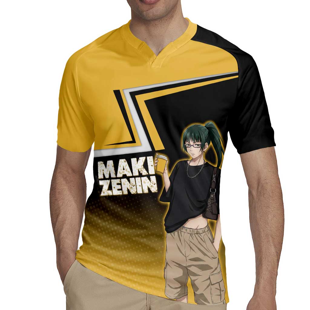 Maki Zenin Rugby Jersey Jujutsu Kaisen Streetwear Style