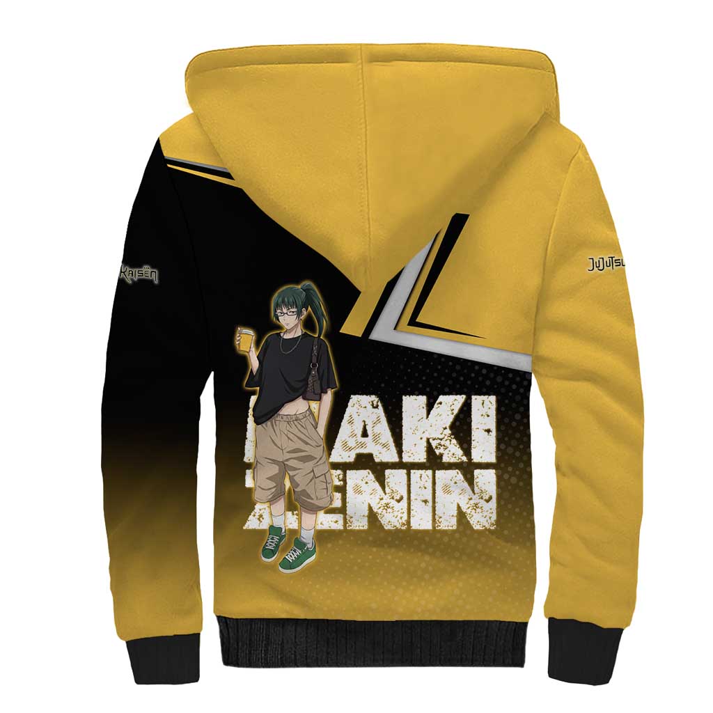 Maki Zenin Sherpa Hoodie Jujutsu Kaisen Streetwear Style