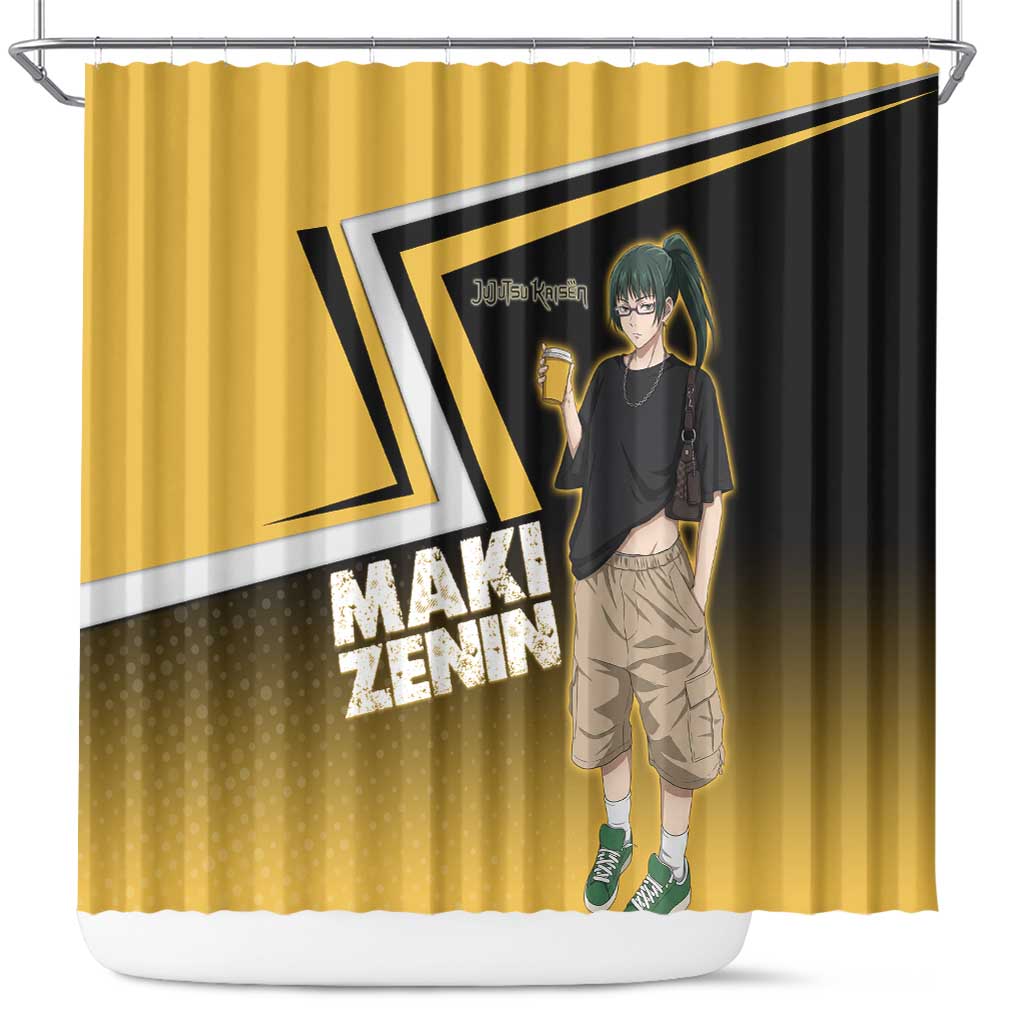Maki Zenin Shower Curtain Jujutsu Kaisen Streetwear Style
