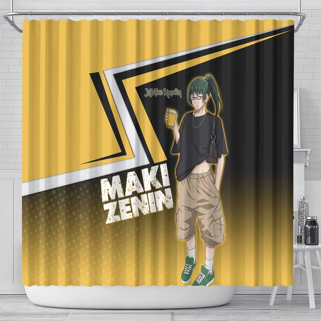 Maki Zenin Shower Curtain Jujutsu Kaisen Streetwear Style