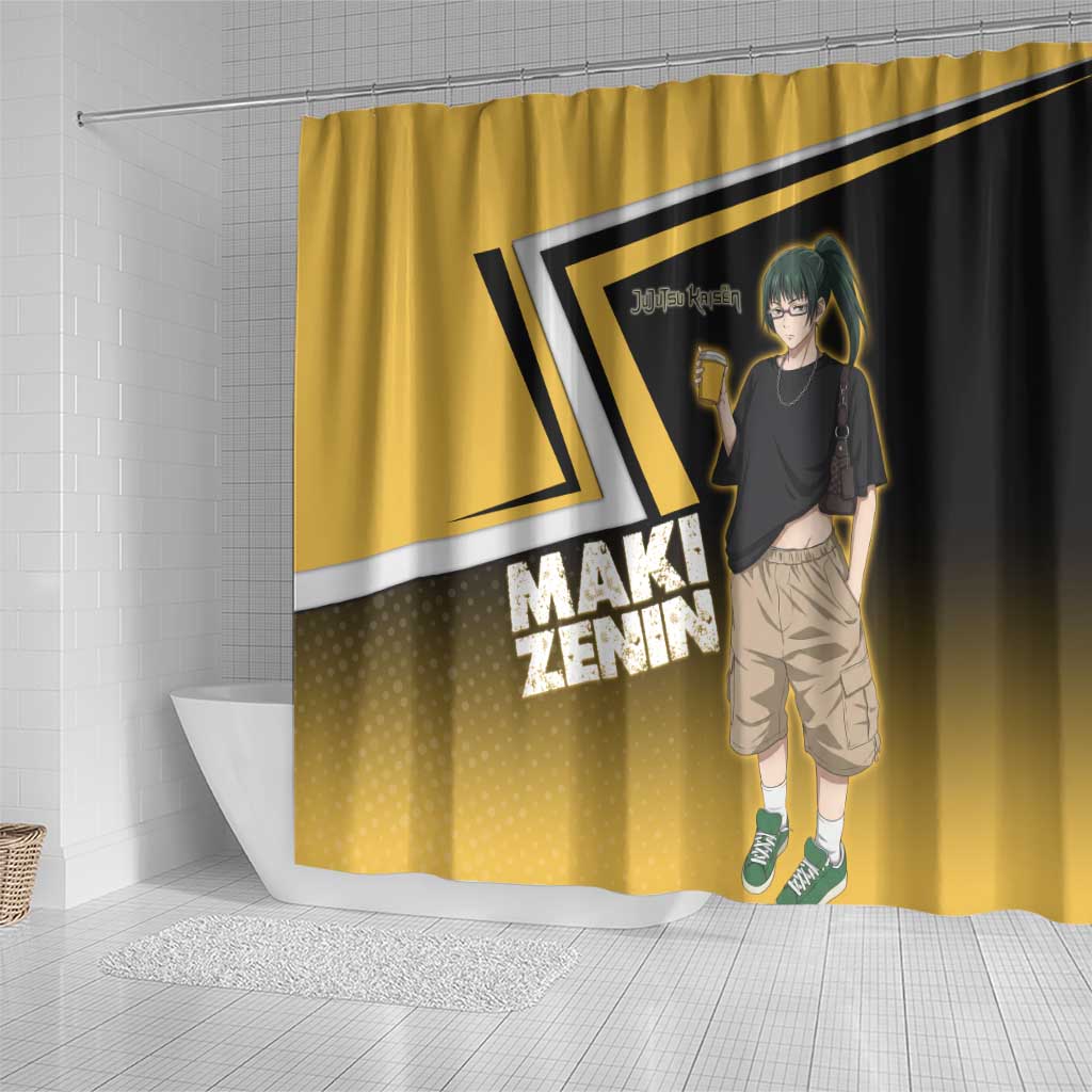 Maki Zenin Shower Curtain Jujutsu Kaisen Streetwear Style