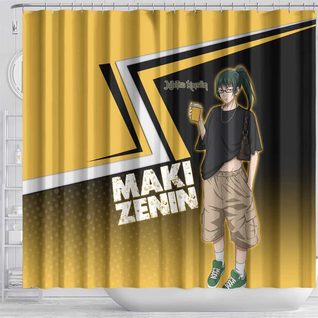 Maki Zenin Shower Curtain Jujutsu Kaisen Streetwear Style