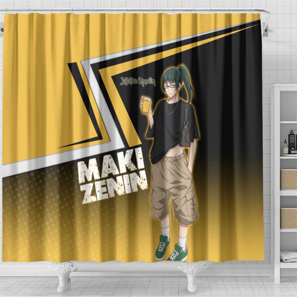 Maki Zenin Shower Curtain Jujutsu Kaisen Streetwear Style