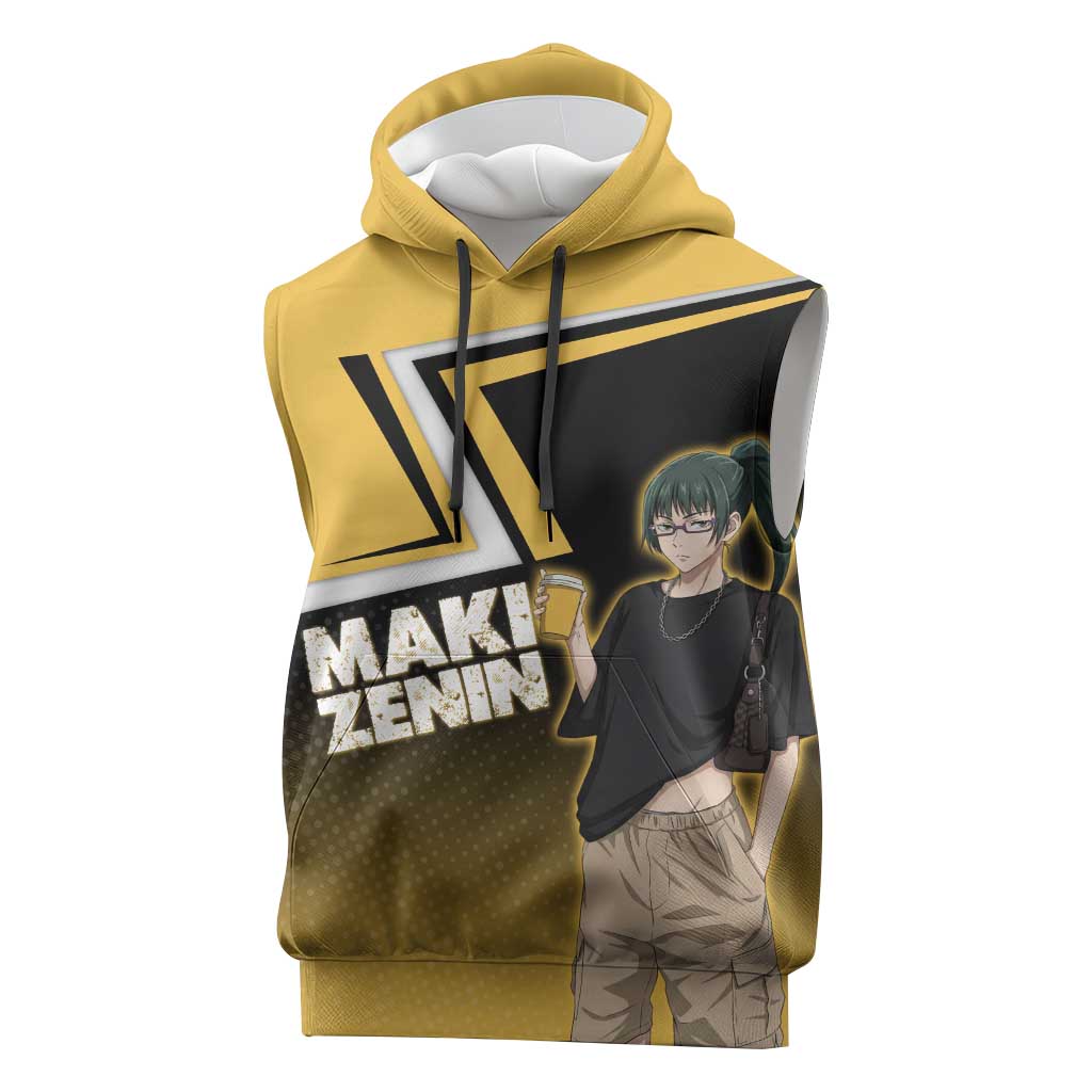 Maki Zenin Sleeveless Hoodie Jujutsu Kaisen Streetwear Style