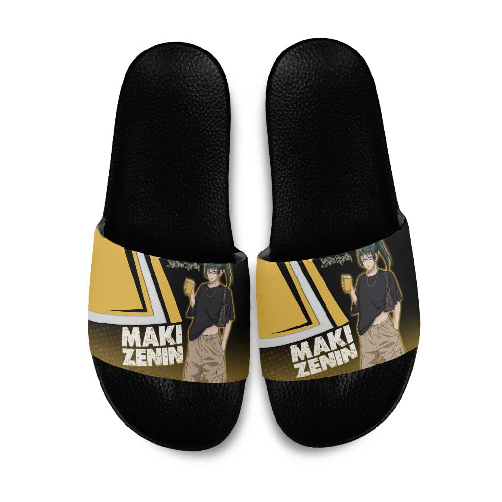 Maki Zenin Slide Sandals Jujutsu Kaisen Streetwear Style