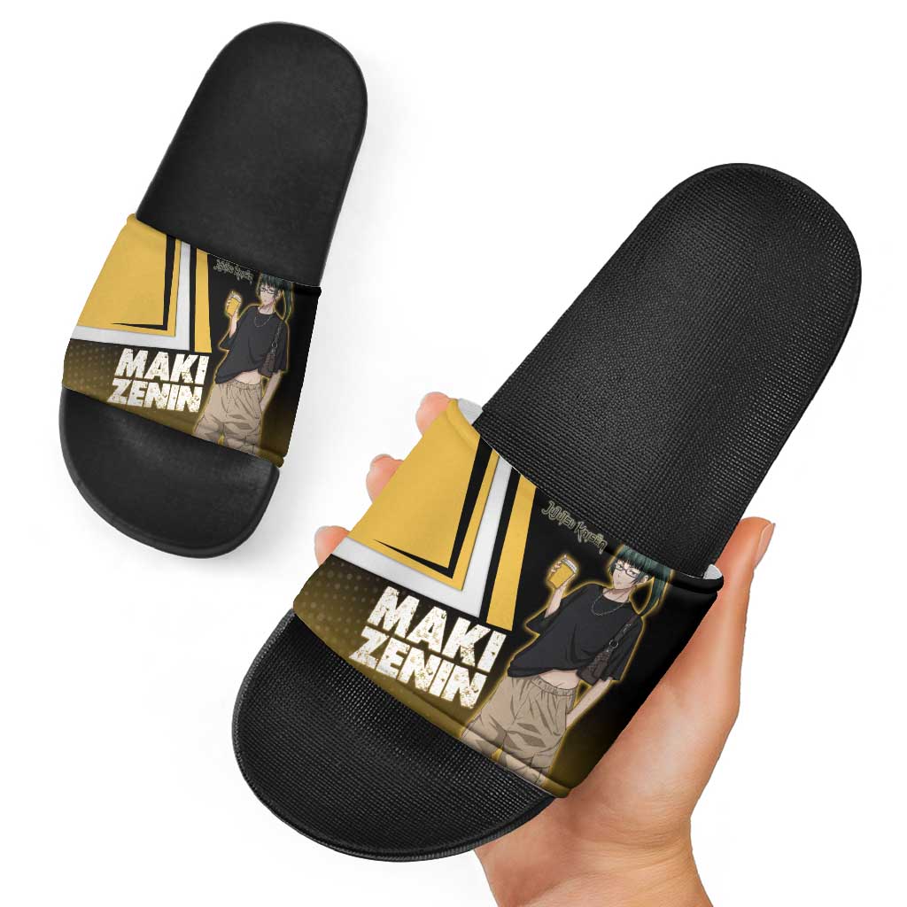 Maki Zenin Slide Sandals Jujutsu Kaisen Streetwear Style