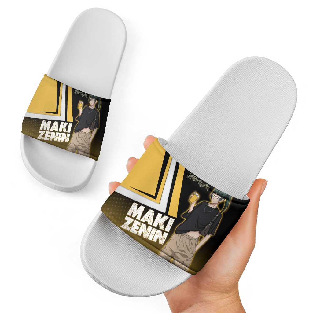 Maki Zenin Slide Sandals Jujutsu Kaisen Streetwear Style