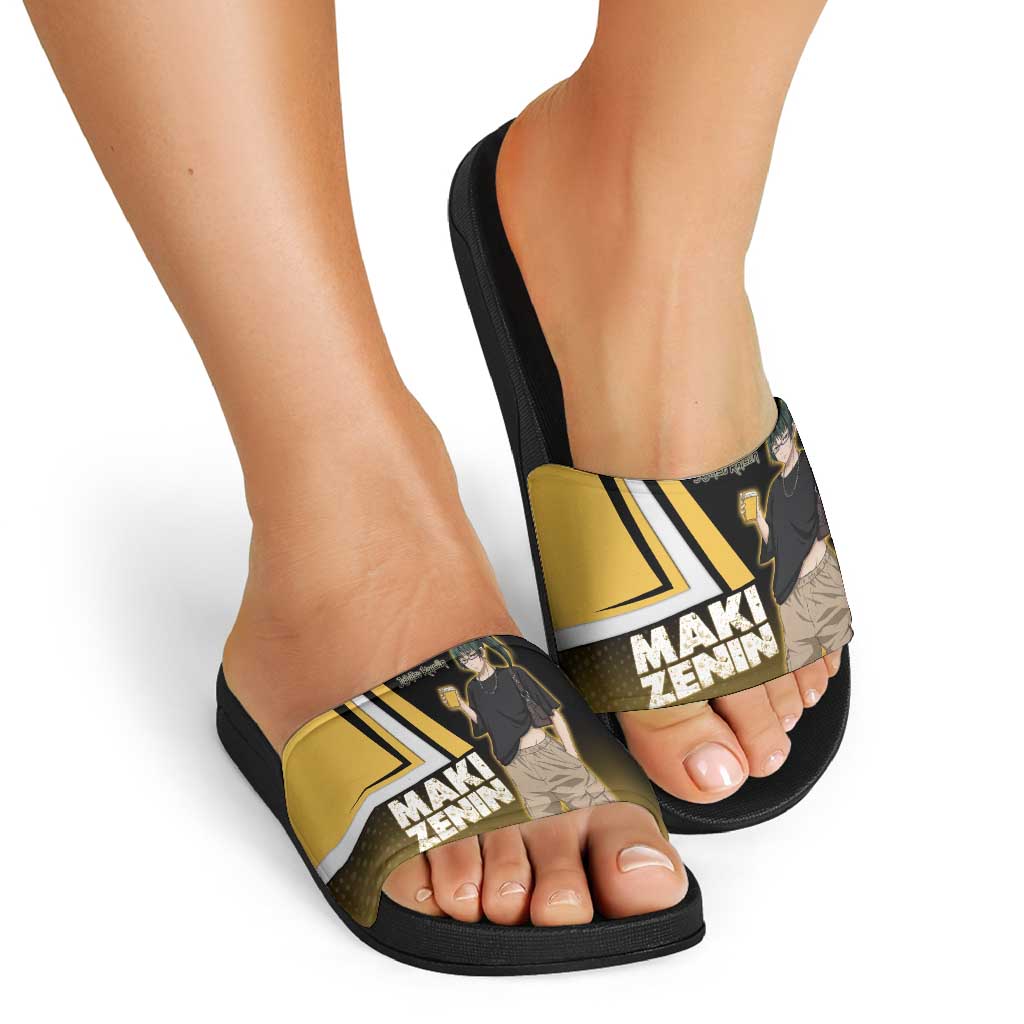 Maki Zenin Slide Sandals Jujutsu Kaisen Streetwear Style