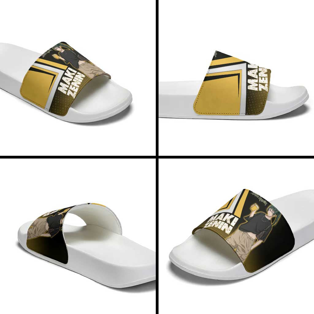 Maki Zenin Slide Sandals Jujutsu Kaisen Streetwear Style