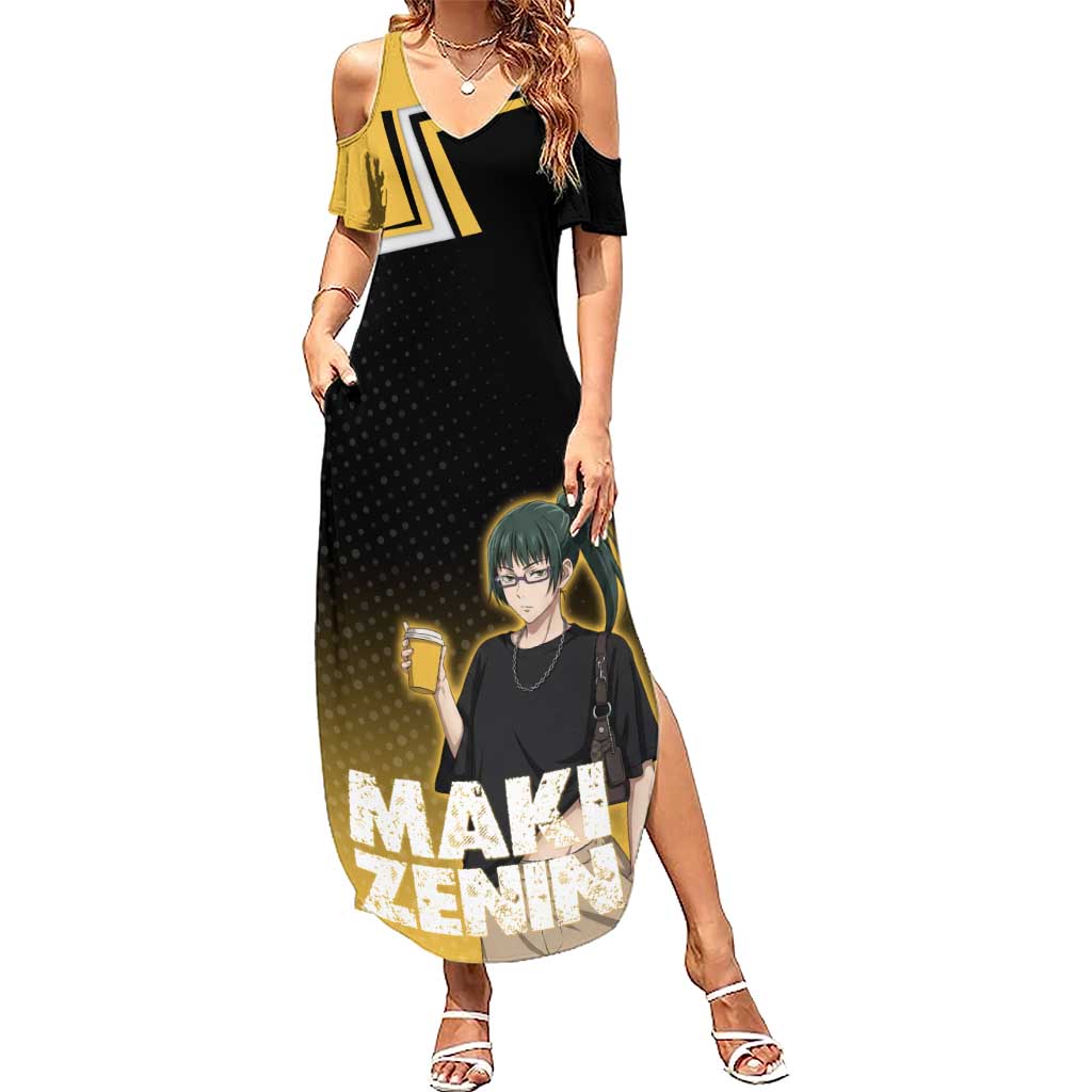 Maki Zenin Summer Maxi Dress Jujutsu Kaisen Streetwear Style