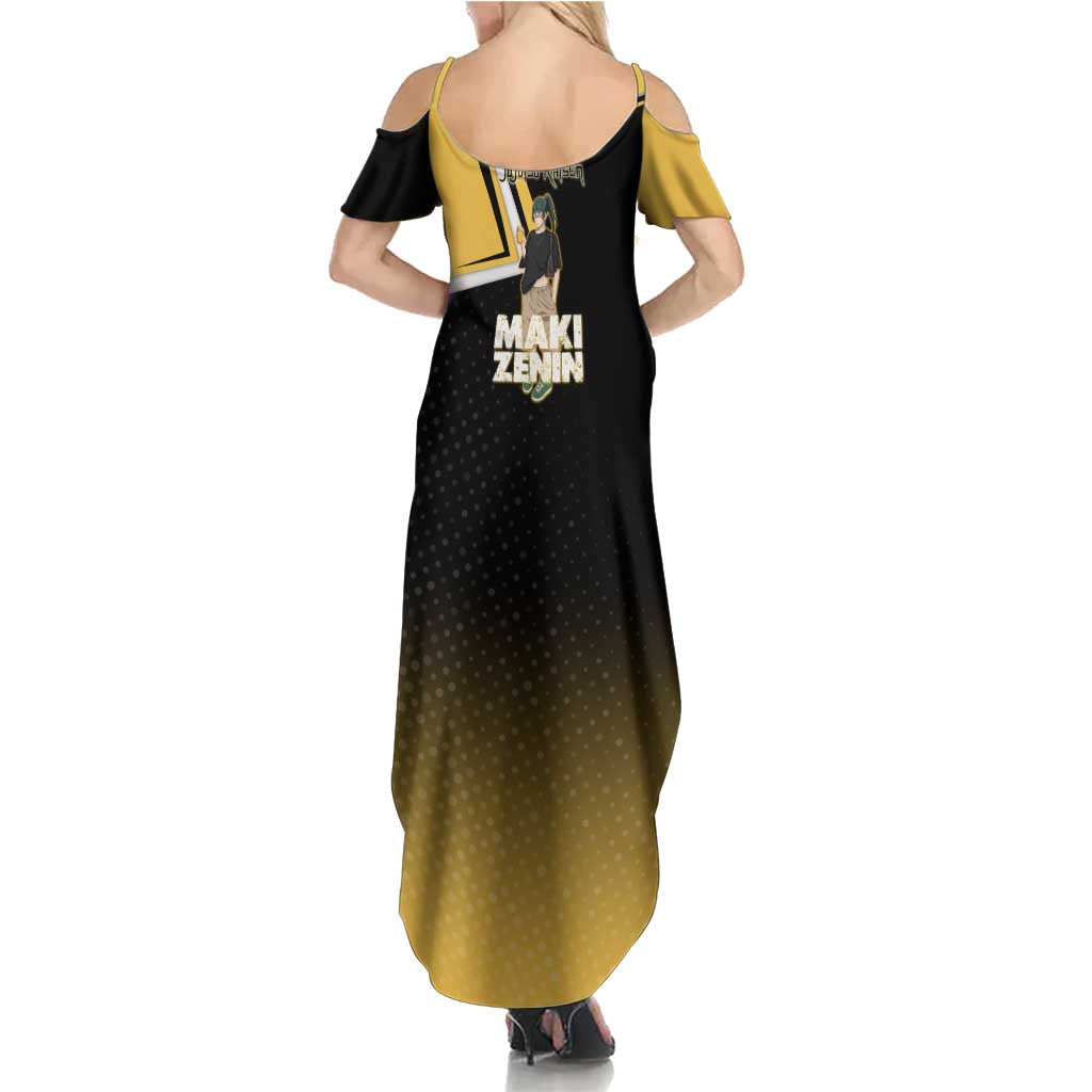 Maki Zenin Summer Maxi Dress Jujutsu Kaisen Streetwear Style
