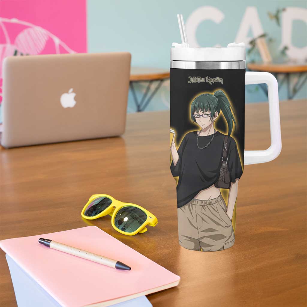 Maki Zenin Tumbler With Handle Jujutsu Kaisen Streetwear Style