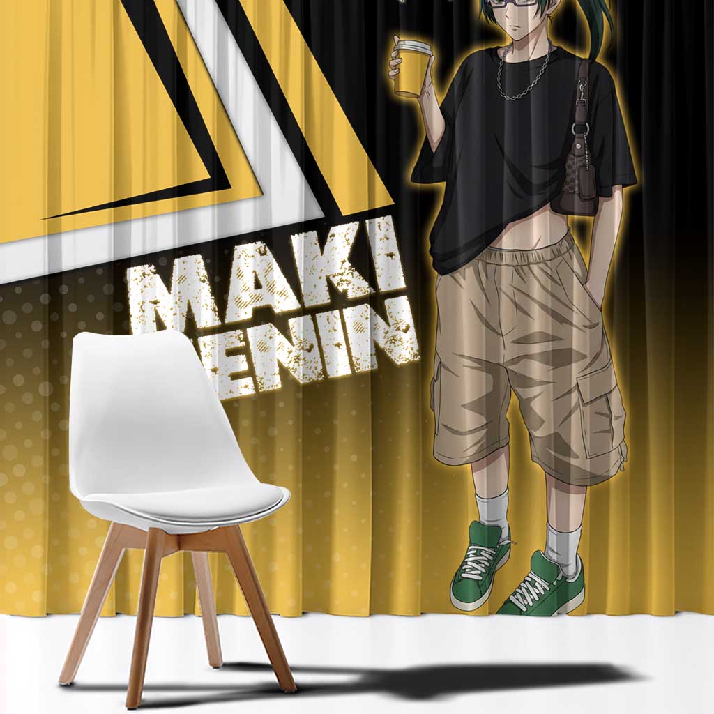 Maki Zenin Window Curtain Jujutsu Kaisen Streetwear Style