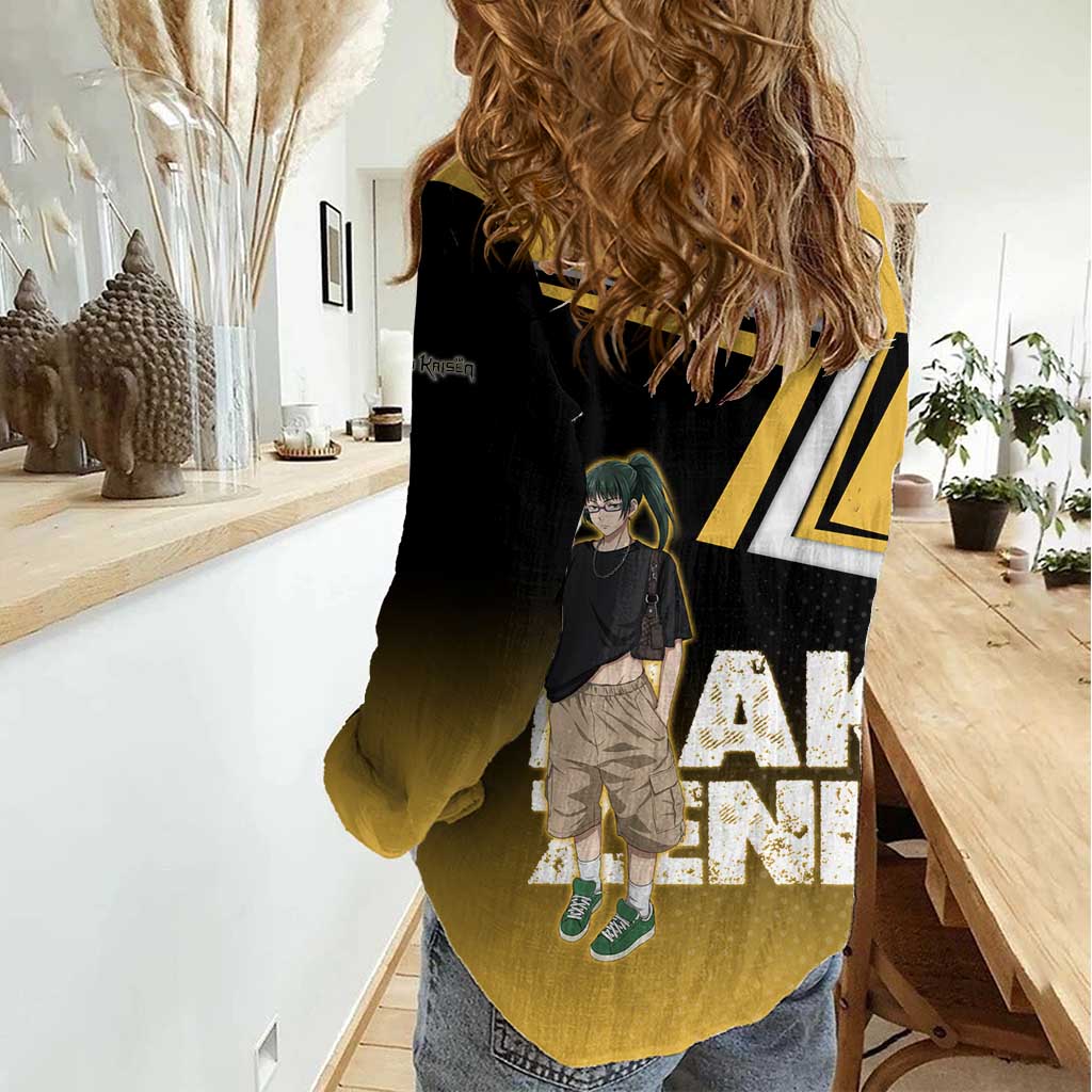 Maki Zenin Women Casual Shirt Jujutsu Kaisen Streetwear Style