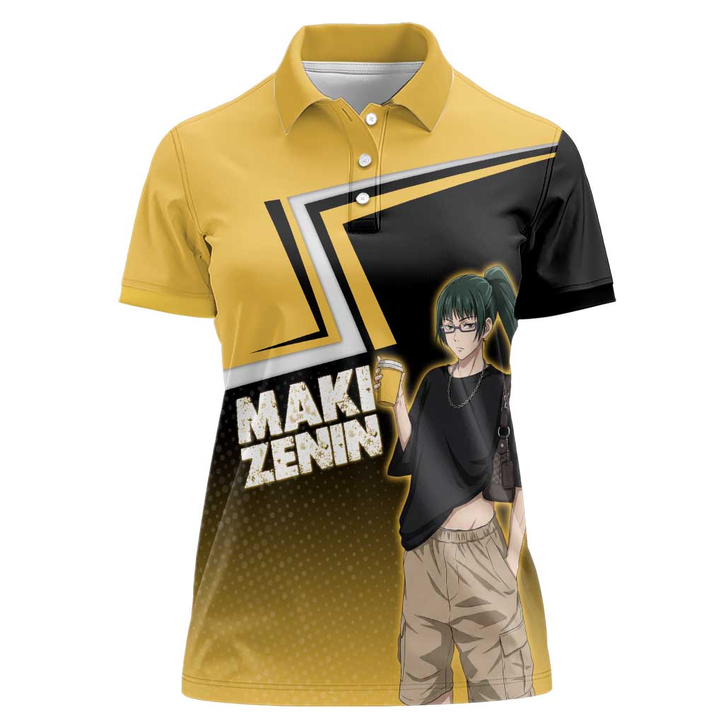 Maki Zenin Women Polo Shirt Jujutsu Kaisen Streetwear Style