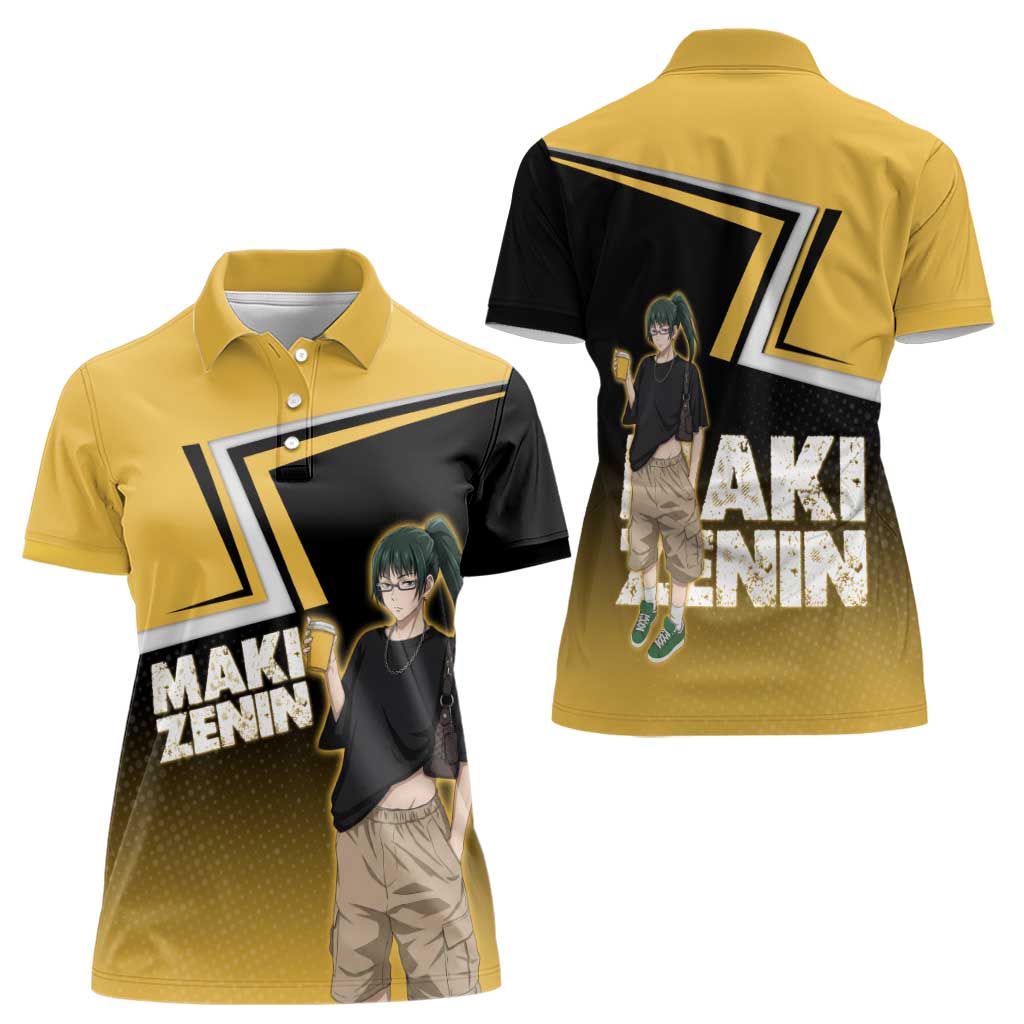 Maki Zenin Women Polo Shirt Jujutsu Kaisen Streetwear Style