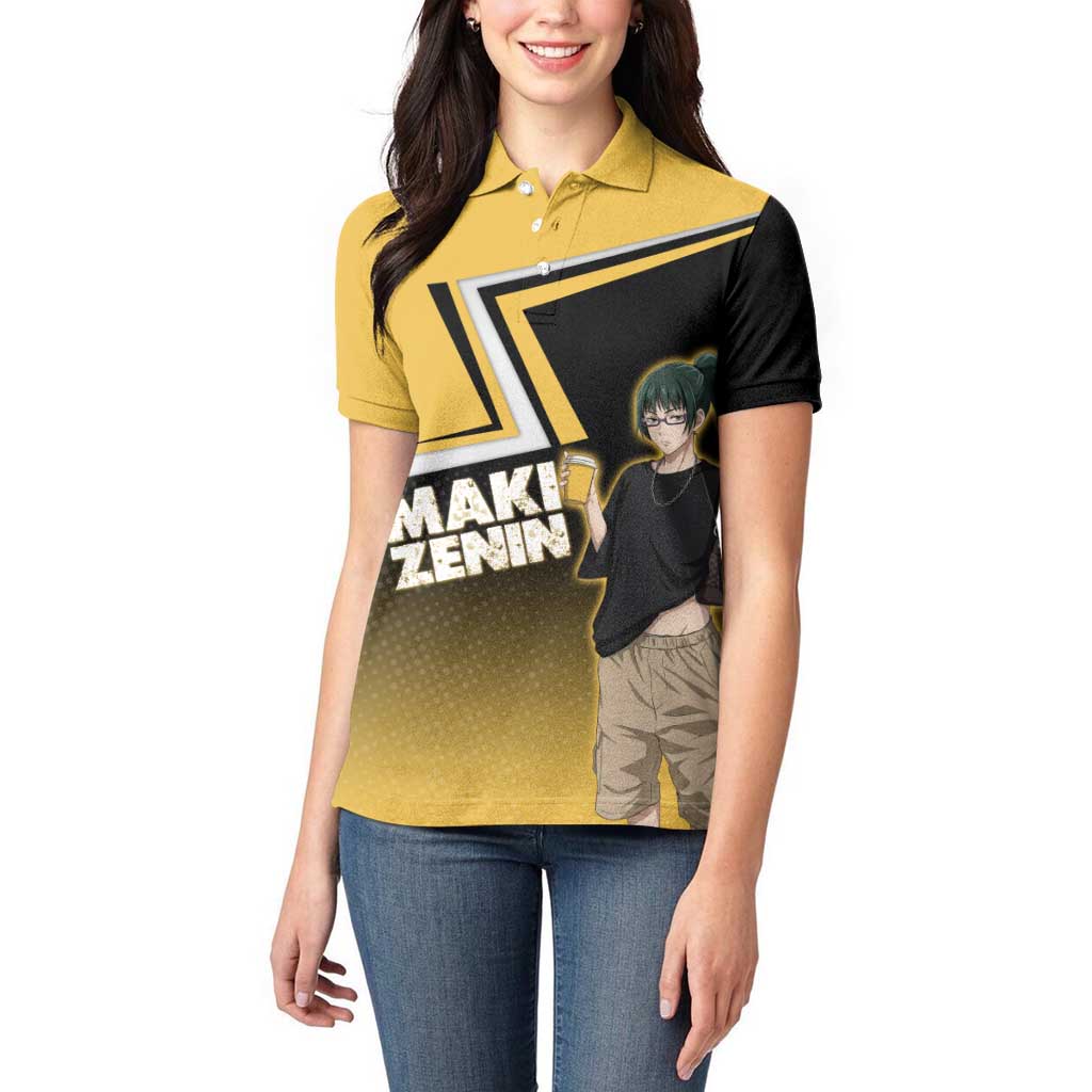 Maki Zenin Women Polo Shirt Jujutsu Kaisen Streetwear Style