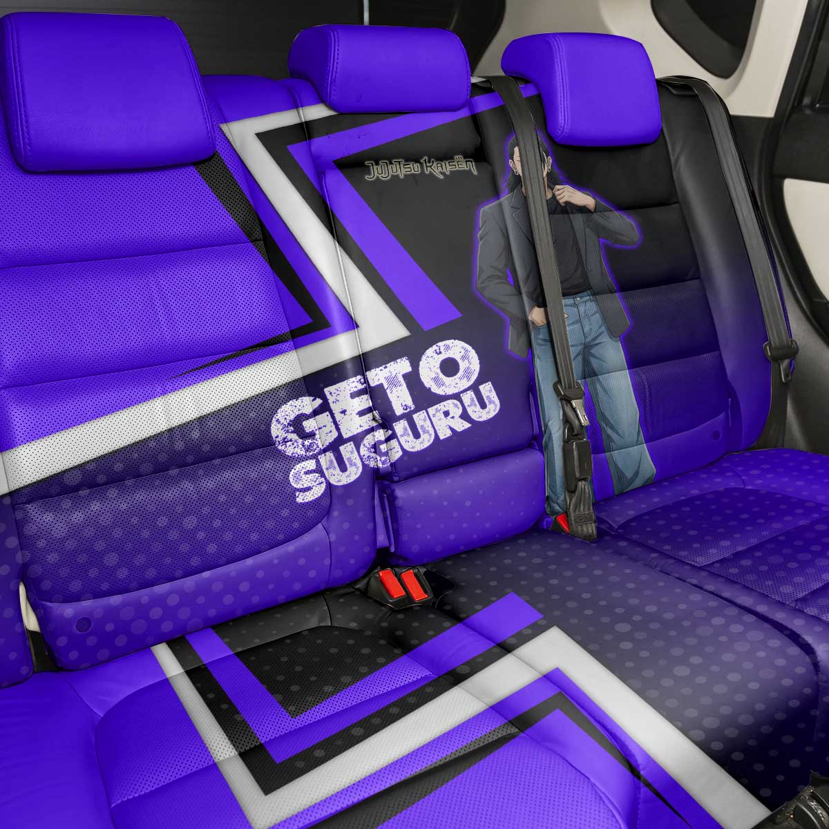 Geto Suguru Back Car Seat Cover Jujutsu Kaisen Casual Suit Look