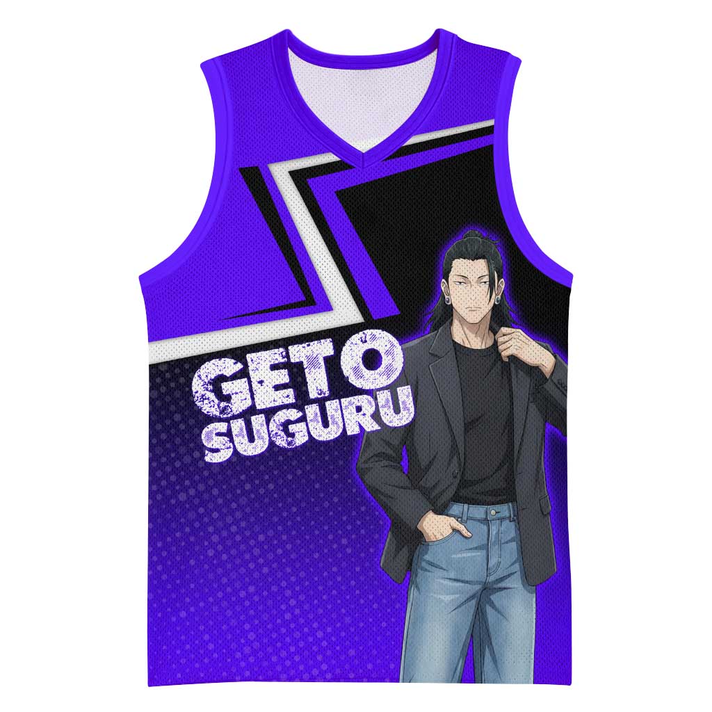 Geto Suguru Basketball Jersey Jujutsu Kaisen Casual Suit Look