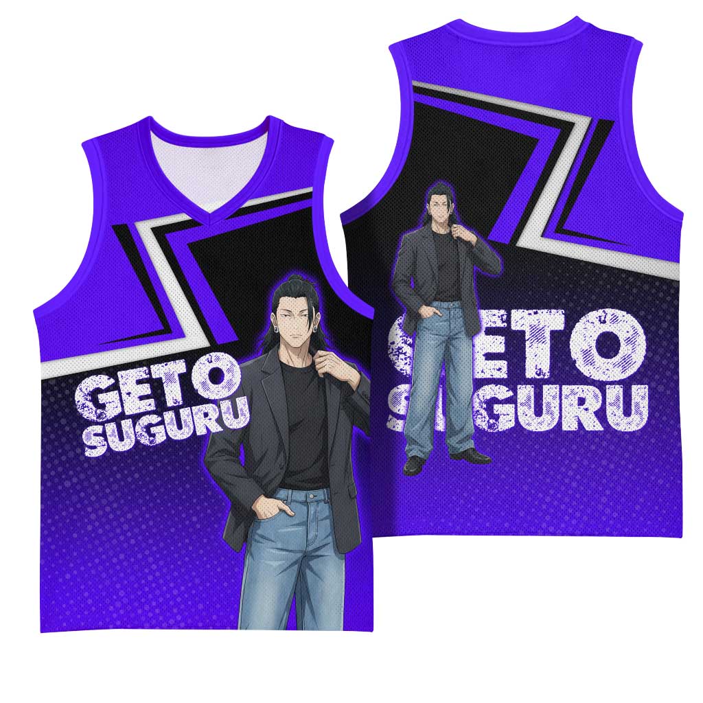 Geto Suguru Basketball Jersey Jujutsu Kaisen Casual Suit Look