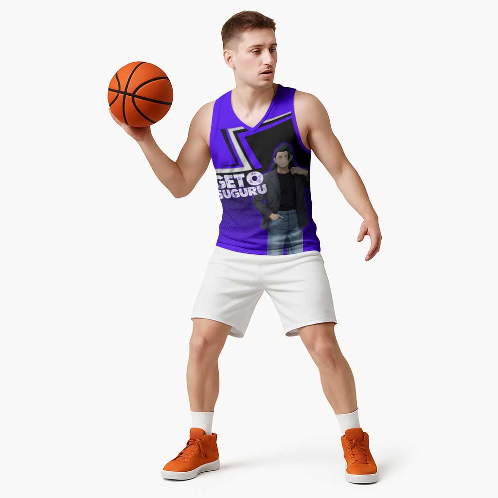 Geto Suguru Basketball Jersey Jujutsu Kaisen Casual Suit Look