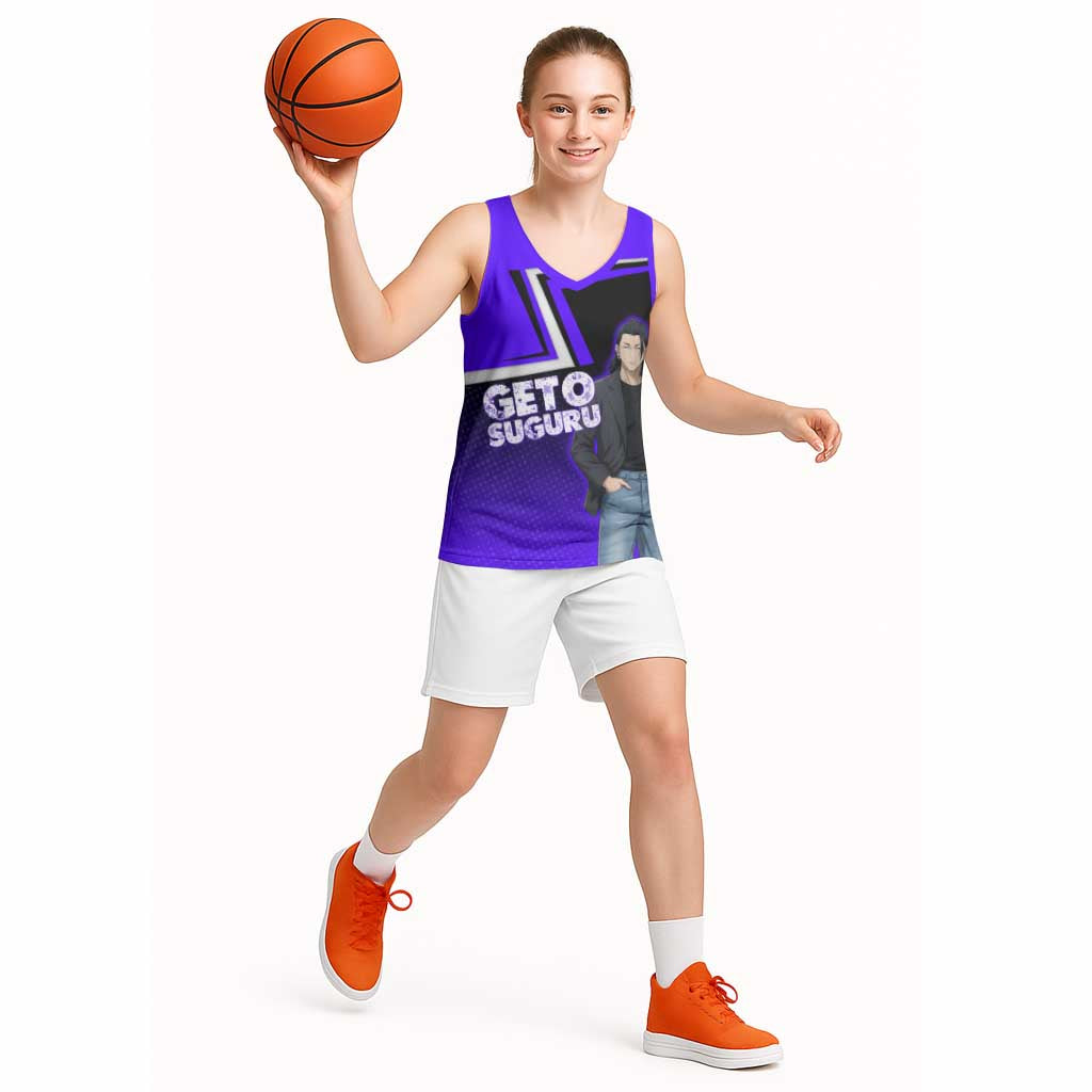 Geto Suguru Basketball Jersey Jujutsu Kaisen Casual Suit Look