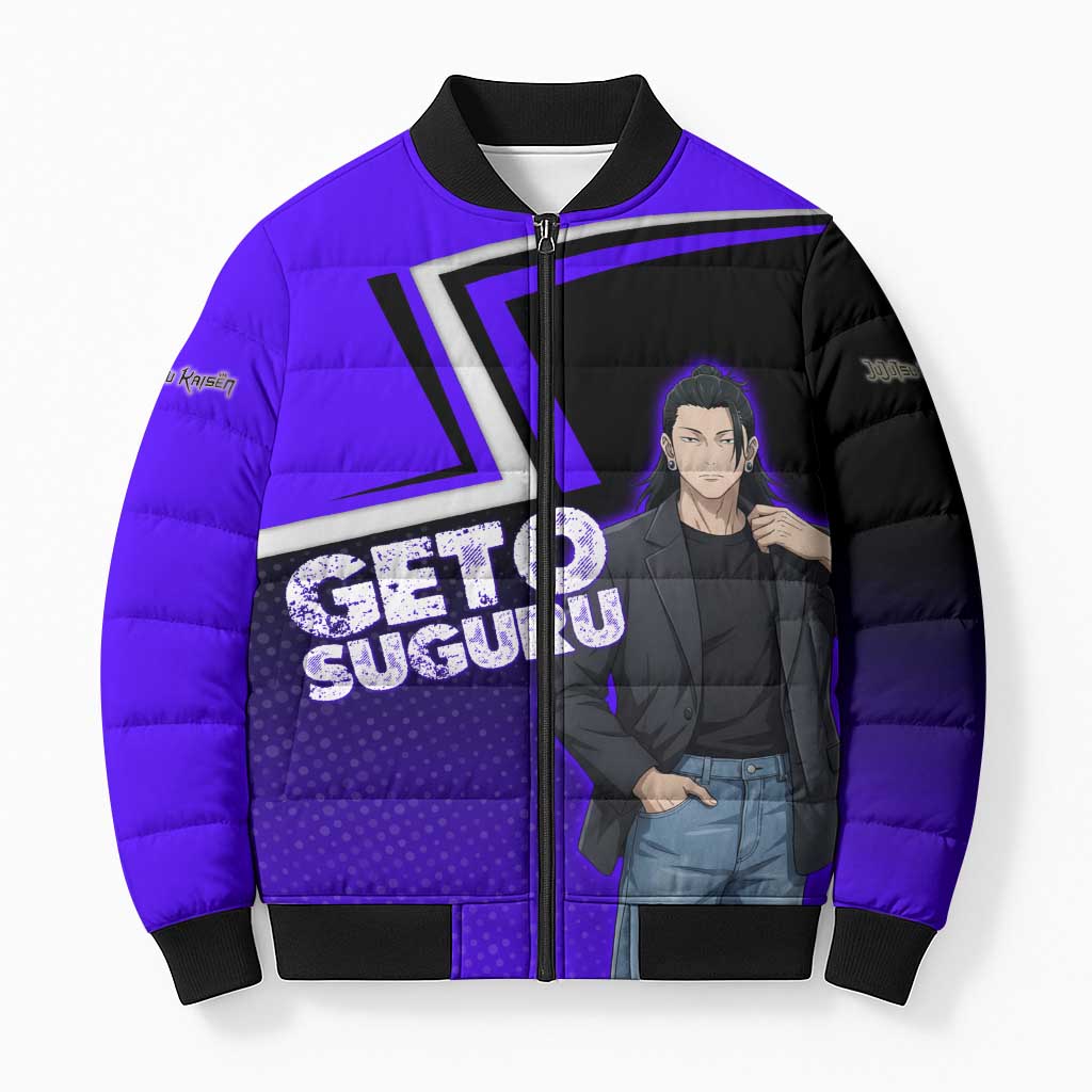 Geto Suguru Bomber Puffer Jacket Jujutsu Kaisen Casual Suit Look