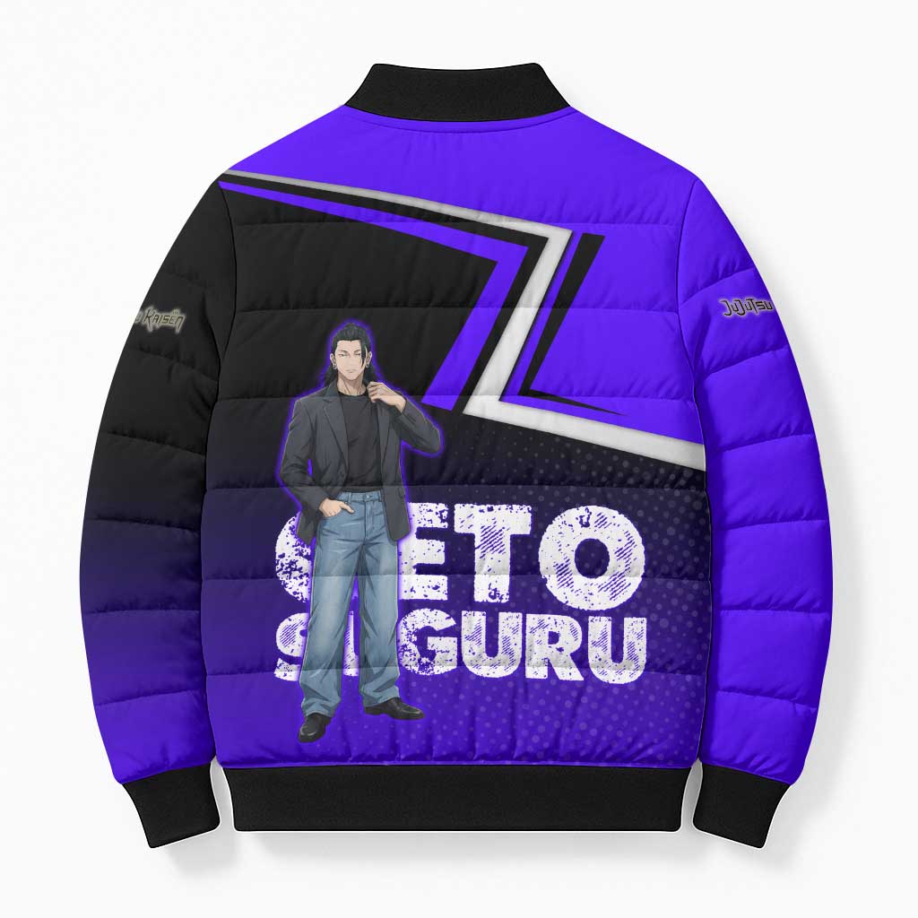 Geto Suguru Bomber Puffer Jacket Jujutsu Kaisen Casual Suit Look