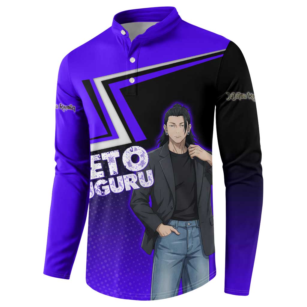 Geto Suguru Button Sweatshirt Jujutsu Kaisen Casual Suit Look