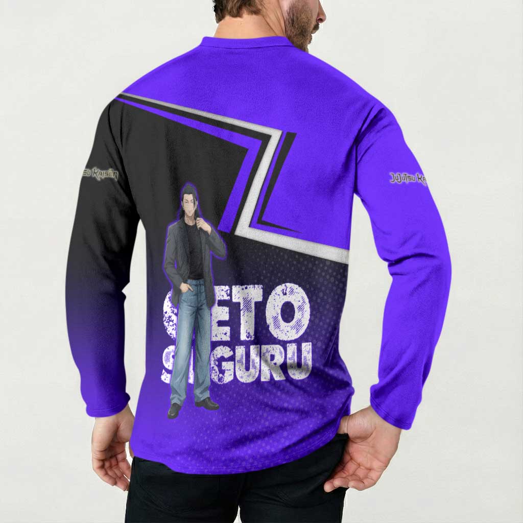 Geto Suguru Button Sweatshirt Jujutsu Kaisen Casual Suit Look